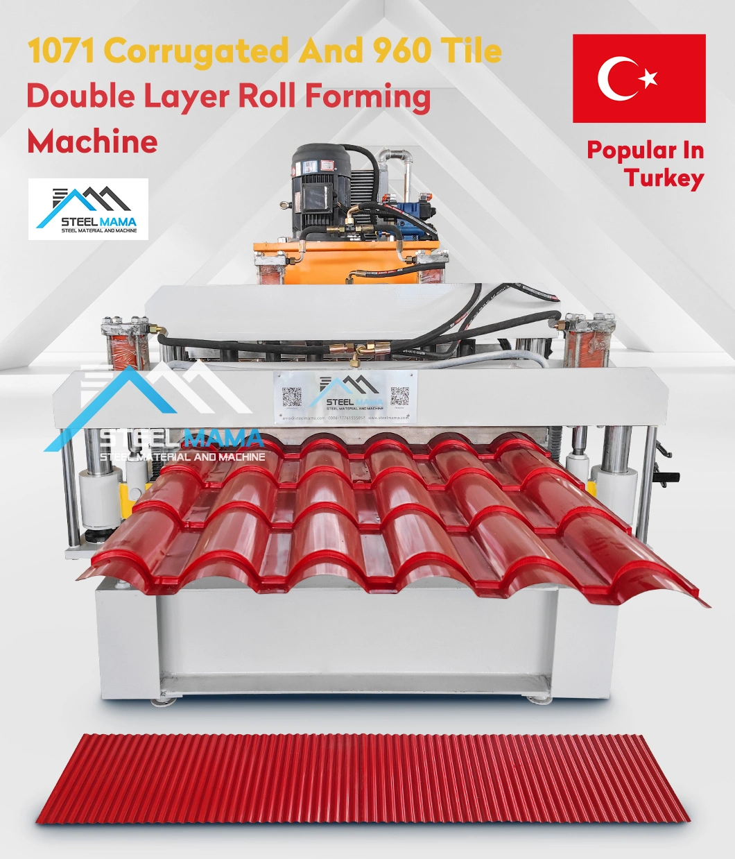 New Type Building Material 1071 Corrugated and 960 Glazed Tile Colored Metal Iron Panel Double Layer Roll Forming Machine Equipment